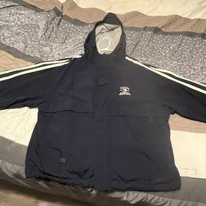 Vintage 90s Tommy Hilfiger Athletics Hooded Navy Jacket XL